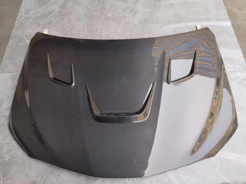 New Carbon Fiber Engine Hood Cover for for 2018-2021 Bolt-On Facelift Upgrade with Enhanced Performance & Styling